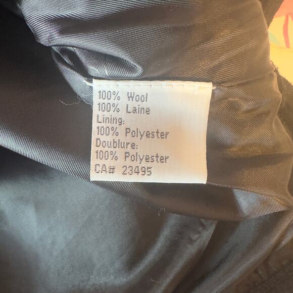 Icelandic Design Vtg Women’s Button Wool Coat Size M Black Celestial Witchy Dark - Picture 8 of 11